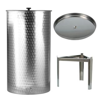 Cisterna inox 400 l + coperchio guarnizione silico