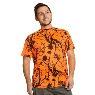 T-shirt uomo traspirante Bartavel Diego camouflage arancio 3XL