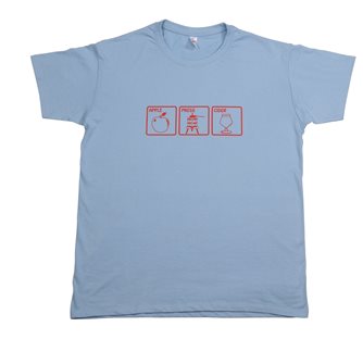 T-shirt azzurra Apple Press Cider Tom Press stampa rossa XL