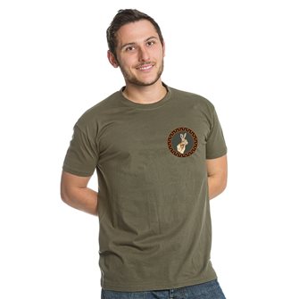 T-shirt kaki Bartavel Nature caccia toppa lepre 3XL