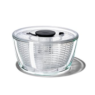 Centrifuga per insalata in vetro OXO 26 cm con pulsante ergonomico
